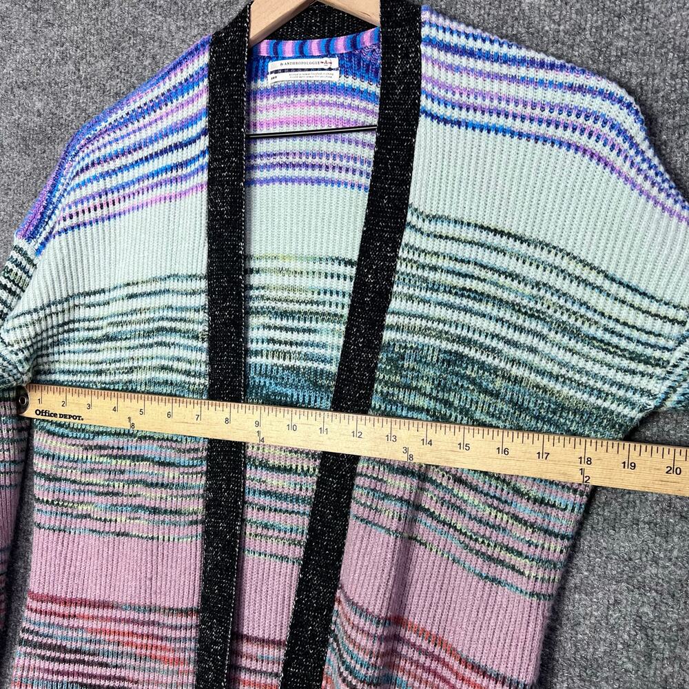 Anthropologie Space-Dyed Longline‎ Cardigan Multi color Size XS/S - Picture 6 of 10